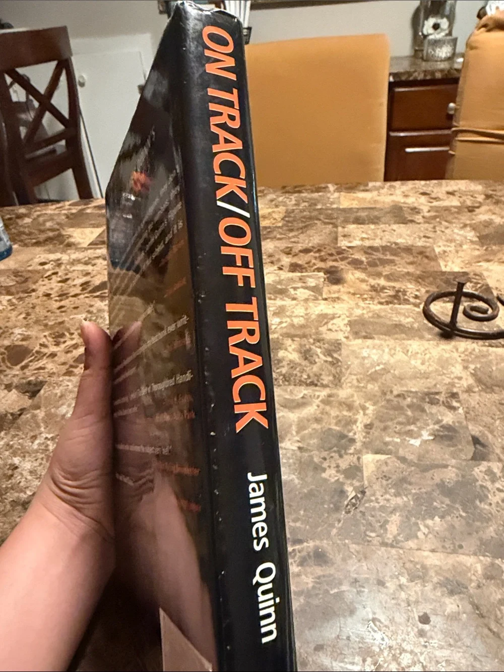 On Track/Off Track - Black and Orange Decorative Book Cover